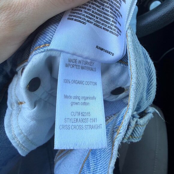 High Rise Straight Leg Blue Denim - Picture 4 of 6